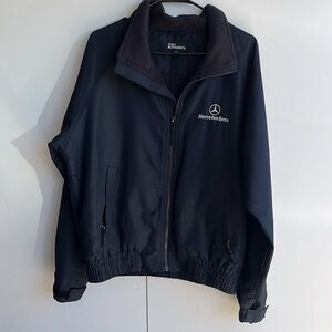 Mercedes -Benz, Small, black fleece lined black windbreaker.